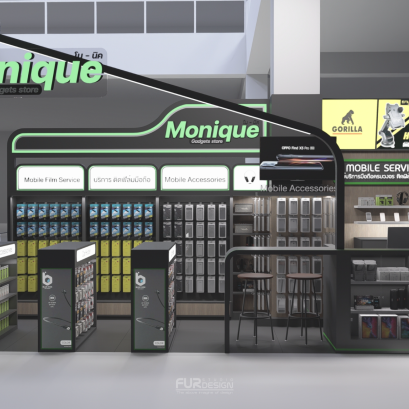 ออกแบบ ผลิต และติดตั้งร้าน : ร้าน Monique Shop เดอะมอลล์ท่าพระ กทม.